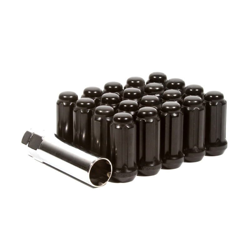 Method Lug Nut Kit - Extended Thread Spline - 14x1.5 - 5 Lug Kit - Black - eliteracefab.com