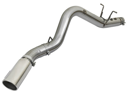 aFe LARGE BORE HD 5in 409-SS DPF-Back Exhaust w/Polished Tip 2017 GM Duramax V8-6.6L (td) L5P - eliteracefab.com