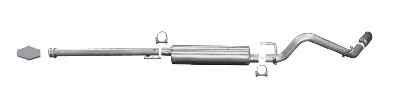 Gibson 05-13 Toyota Tacoma Base 4.0L 2.5in Cat-Back Single Exhaust - Aluminized - eliteracefab.com