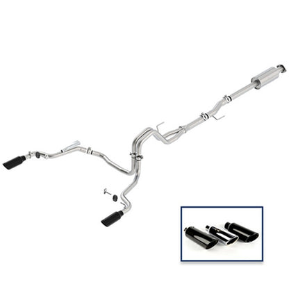 Ford Racing 15-18 F-150 5.0L Cat-Back Extreme Exhaust System Rear Exit w/ Black Chrome Tips Ford Racing
