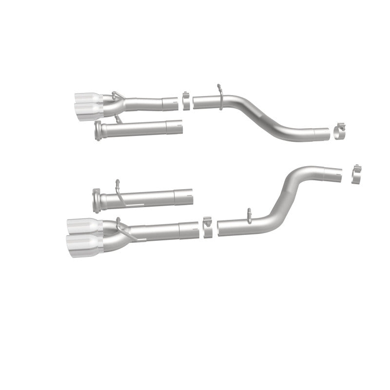 MagnaFlow Axle-Back, SS, 2.5in, Quad Split Rear 3.5in Tip 2015 Dodge Challenger R/T 5.7L Magnaflow