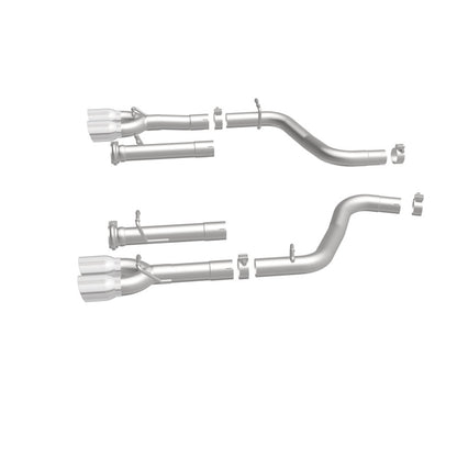 MagnaFlow Axle-Back, SS, 2.5in, Quad Split Rear 3.5in Tip 2015 Dodge Challenger R/T 5.7L Magnaflow