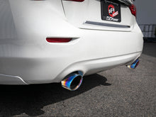 Load image into Gallery viewer, aFe Takeda 2.5in 304 SS Cat-Back Exhaust System w/ Blue Flame Tips 16-18 Infiniti Q50 V6-3.0L (tt) - eliteracefab.com