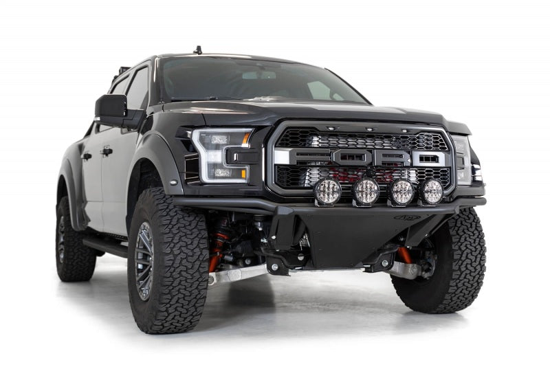 Addictive Desert Designs 17-20 Ford Raptor Pro Add-On Light Hoop - Hammer Black Addictive Desert Designs
