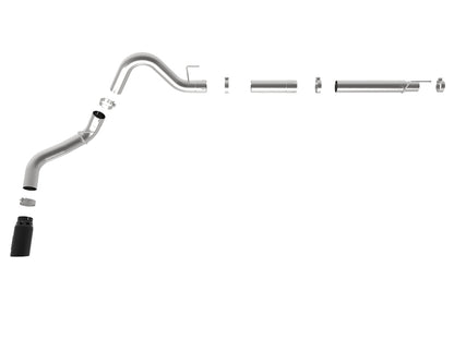 aFe Large Bore-HD 4in 409 SS DPF-Back Exh 18-19 Ford F-150 V6-3.0L (td) w/ Black Tip aFe
