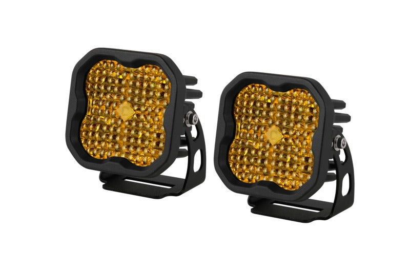 Diode Dynamics SS3 Sport ABL - Yellow Flood Standard (Pair)