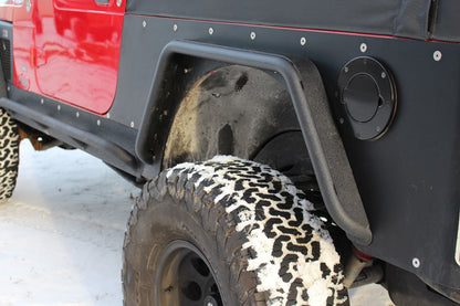 Fishbone Offroad 97-06 Jeep Wrangler TJ Steel Tube Fenders Rear 3In Flare - Blk Textured Powdercoat Fishbone Offroad