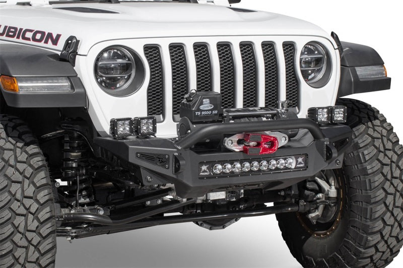 Addictive Desert Designs 2018 Jeep Wrangler JL Rock Fighter Front Bumper w/ Low Profile Top Hoop - eliteracefab.com