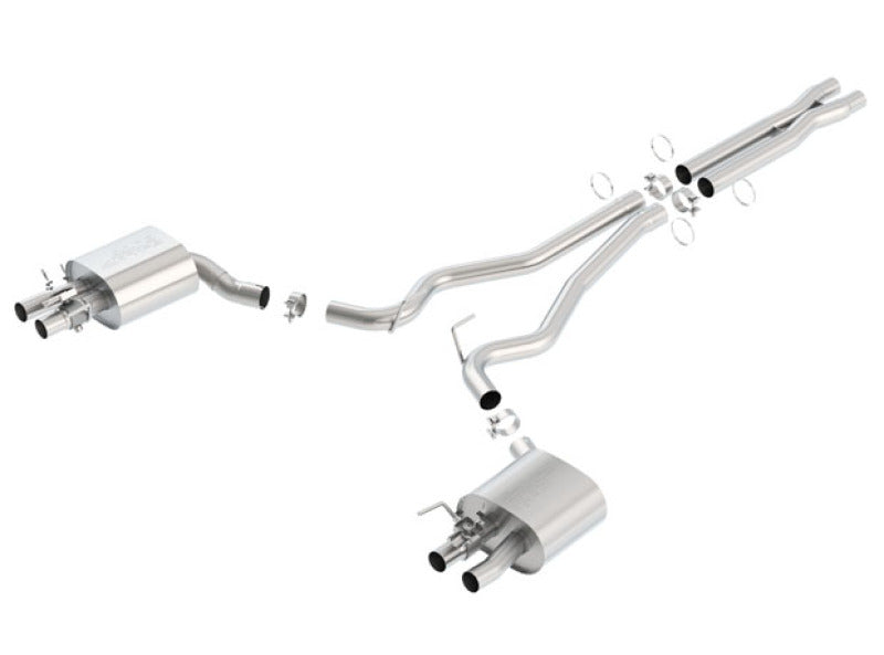 Borla 15-16 Ford Mustang Shelby GT350 5.2L ATAK Cat Back Exhaust (Uses Factory Valence) - eliteracefab.com