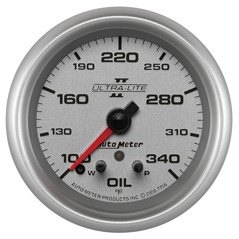 Autometer Ultra-Lite II 2-5/8in 340 Deg F Stepper Motor w/ Peak & Warn Oil Temp Gauge 7756