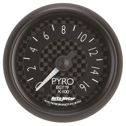 Autometer GT Series 52mm Full Sweep Electronic 0-1600 Deg F EGT/Pyrometer Gauge 8044