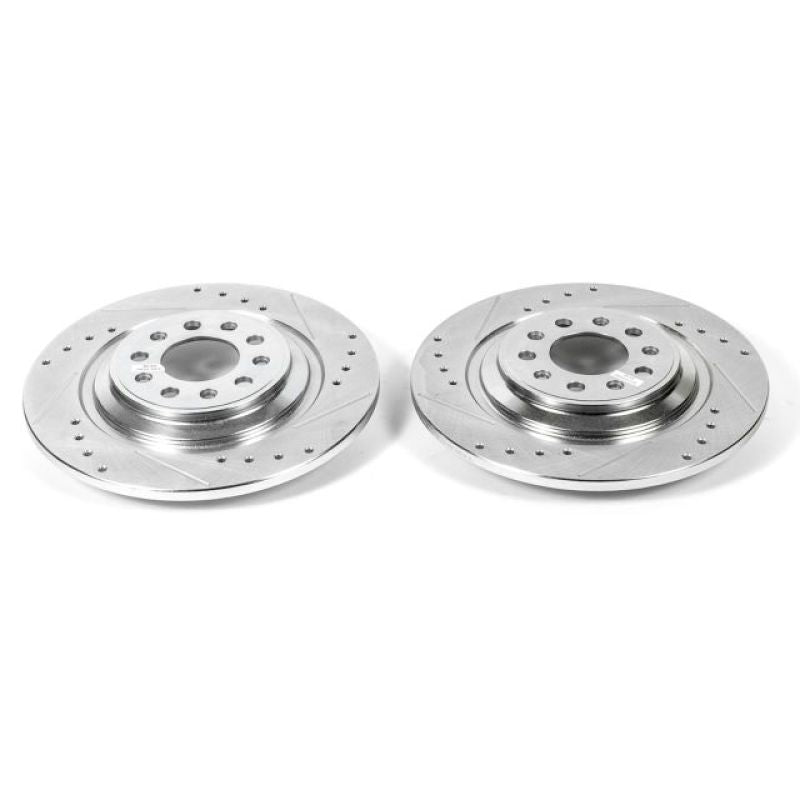 Power Stop 14-19 Jeep Cherokee Rear Evolution Drilled & Slotted Rotors - Pair PowerStop