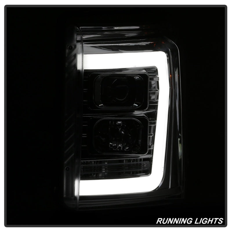 Spyder 11-16 Ford F-250/F-350 V2 Projector Headlights - Light Bar DRL - Chrome PRO-YD-FS11V2-LB-C - eliteracefab.com