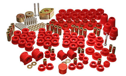 Energy Suspension 07-11 Jeep JK 4dr Red Hyper-Flex Master Bushing Set - eliteracefab.com