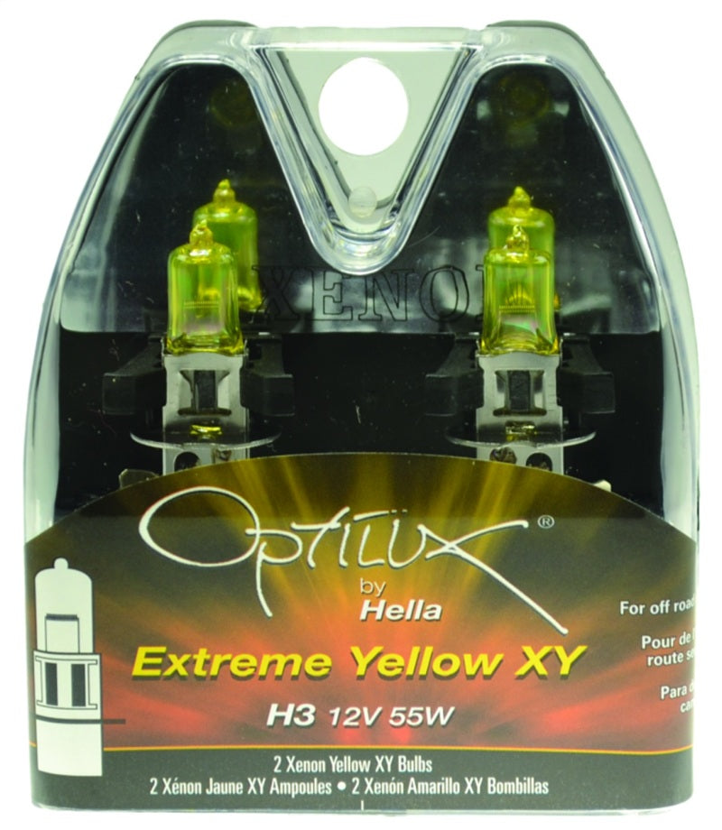Hella Optilux H3 12V/55W XY Extreme Yellow Bulb - eliteracefab.com