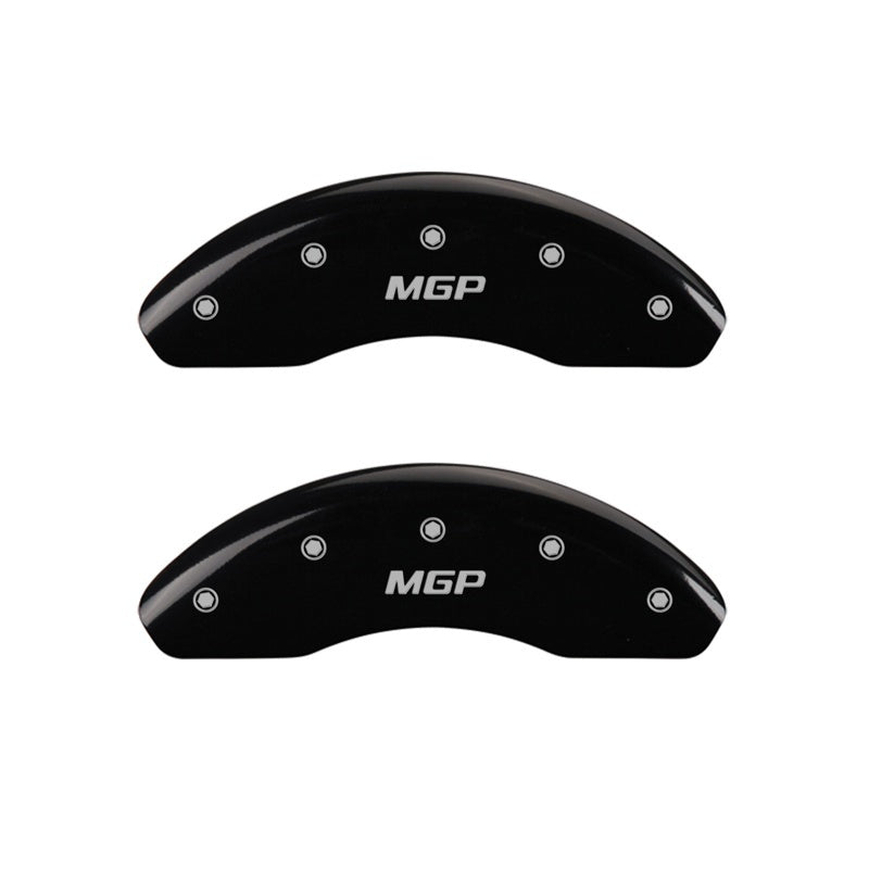 MGP 2 Caliper Covers Engraved Front MGP Black Finish Silver Characters 2018 Kia Rio MGP