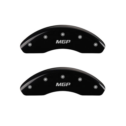 MGP 2 Caliper Covers Engraved Front MGP Black Finish Silver Characters 2018 Kia Rio MGP