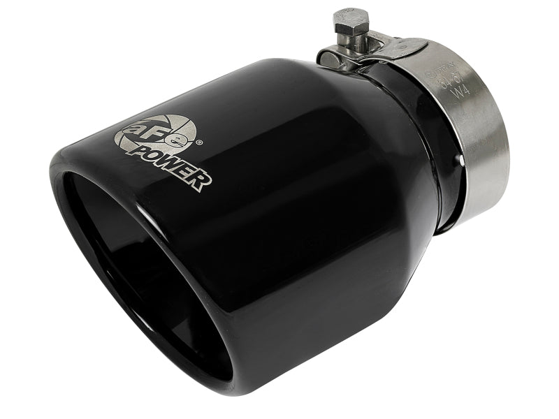 aFe MACH Force-Xp 409 SS Clamp-On Exhaust Tip 2.5in. Inlet / 4in. Outlet / 6in. L - Black aFe