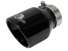 Load image into Gallery viewer, aFe MACH Force-Xp 409 SS Clamp-On Exhaust Tip 2.5in. Inlet / 4in. Outlet / 6in. L - Black