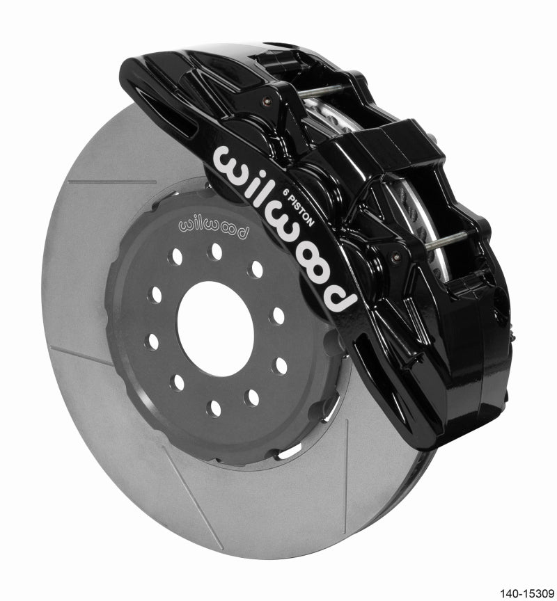 Wilwood SX6R Front Brake Kit 14in GT Slotted Black 05-13 Chevy Corvette Wilwood