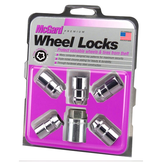 McGard M12x1.5 Chrome Wheel Lock Set Cone Seat Dual Hex - 24537