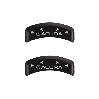 MGP 4 Caliper Covers Engraved Front & Rear Acura Red finish silver ch MGP