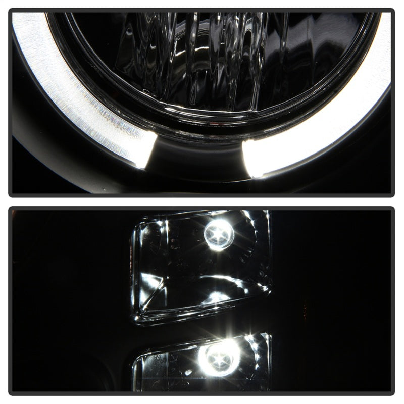 Spyder GMC Sierra 1500/GMC Sierra Denali 08-13 Projector LED Halo- LED Blk PRO-YD-GS07-HL-BK - eliteracefab.com