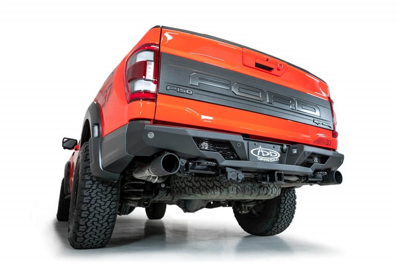 Addictive Desert Designs 2022+ Ford Raptor Stealth Fighter R Bumper w/ 2 Cube Lights - Hammer Black - eliteracefab.com