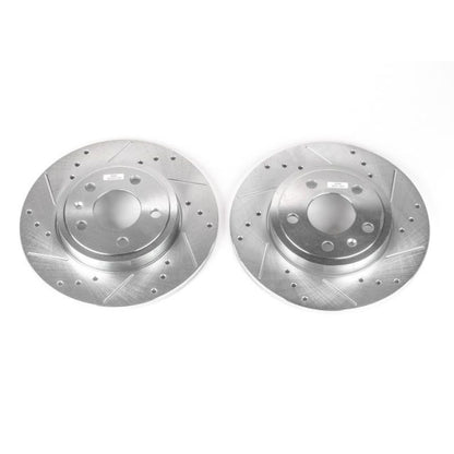 Power Stop 05-09 Audi A4 Rear Evolution Drilled & Slotted Rotors - Pair PowerStop