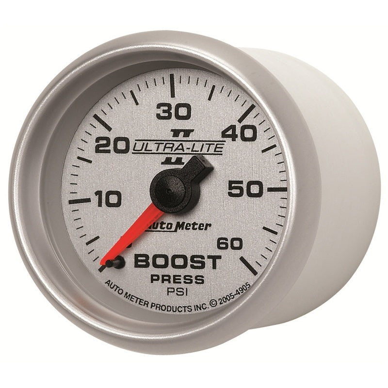 Autometer Ultra-Lite II 52mm 0-60 PSI Mechanical Boost Gauge 4905