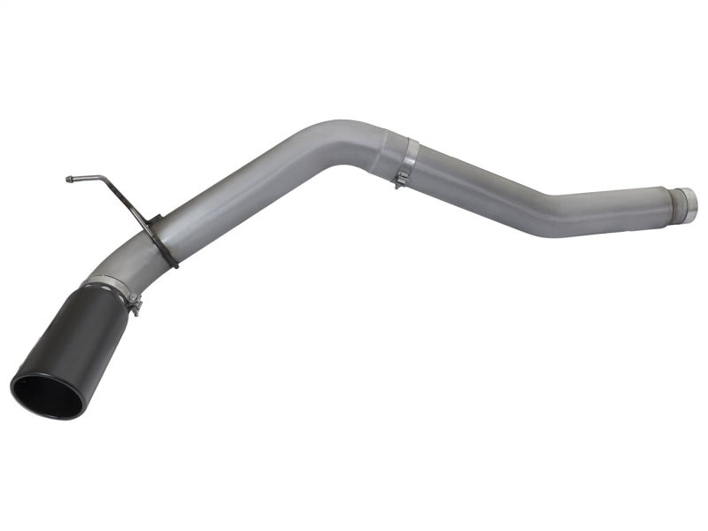 aFe LARGE BORE HD 5in DPF-Back SS Exhaust w/ Black Tip 2016 Nissan Titan 5.0L V8 (td) CC SB - eliteracefab.com