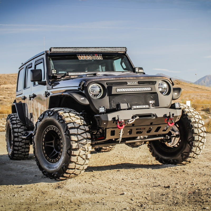 Westin 18-22 Jeep Wrangler JL / 20-22 Gladiator WJ2 Stubby Front Bumper - Tex. Blk Westin
