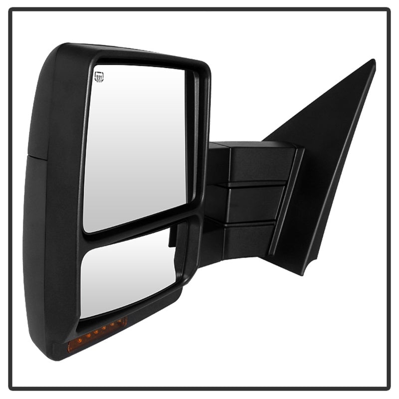 Xtune Ford F150 07-14 Power Heated Amber LED Signal Telescoping Mirror Left MIR-FF15007S-PWH-AM-L - eliteracefab.com