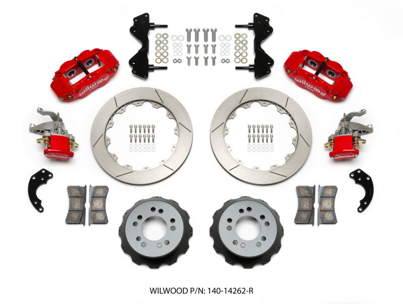 Wilwood Narrow Superlite 4R / MC4 Rear Kit 12.88 Red Currie Pro-Tour Unit Bearing Floater Wilwood