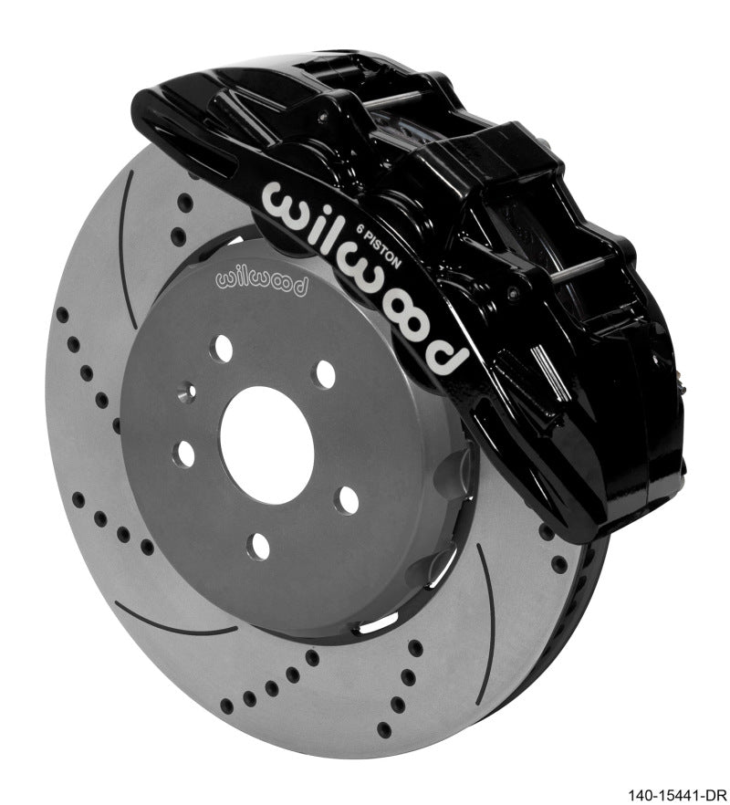 Wilwood SX6R Front Brake Kit 15in Lug Drive Drilled Rotor w/ Lines 16-19 Chevrolet Camaro Wilwood