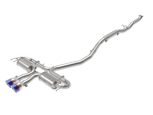 aFe Takeda 3in 304 SS Cat-Back Exhaust System w/Blue Flame Tips 17-20 Honda Civic Sport L4-1.5L (t) aFe