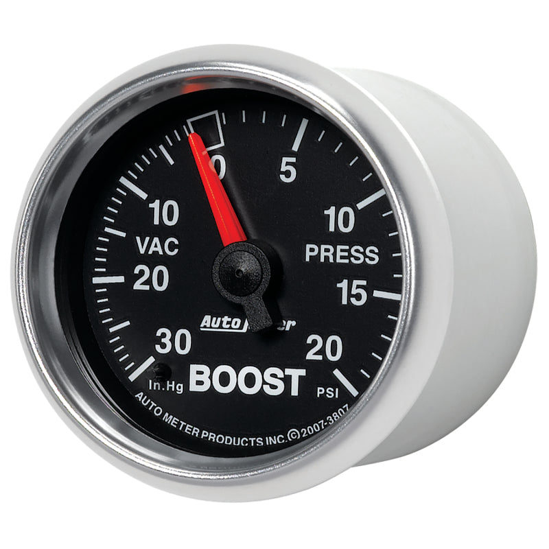 Autometer GS 52mm 30 in Hg/20 psi Mechanical Vacuum/Boost Gauge 3807