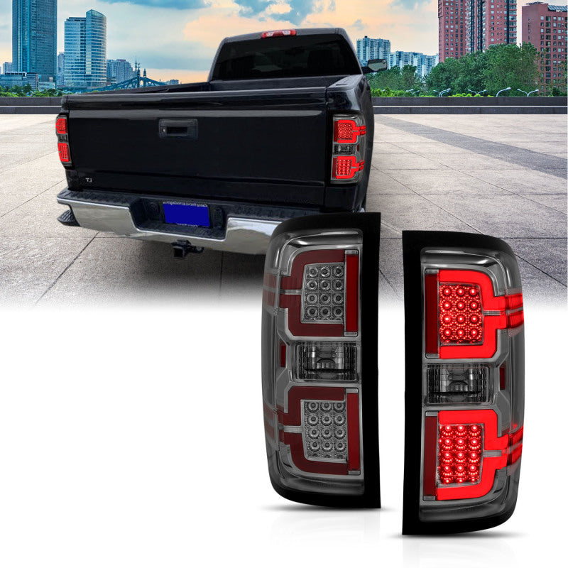 ANZO 2014-2018 Chevy Silverado 1500 LED Taillights Smoke - eliteracefab.com