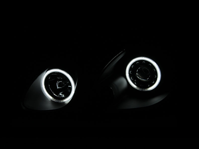 ANZO USA Lexus Gs300 Projector Headlights W/ Halo Black; 1998-2005 - eliteracefab.com