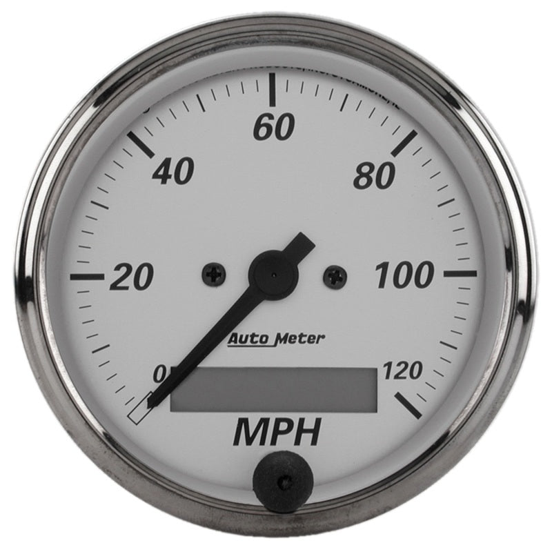 Autometer American Platinum 3-1/8in 0-120mph Electronic In-Dash Programmable Speedometer