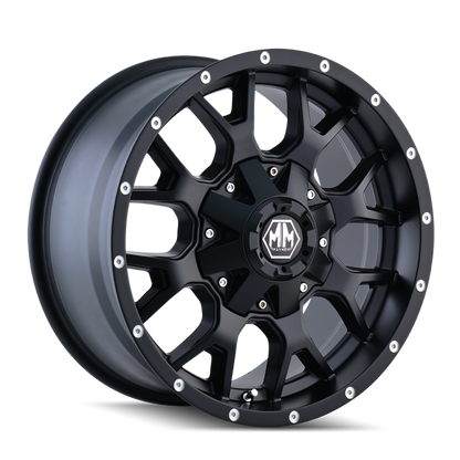 Mayhem 8015 Warrior 17x9 / 5x127 BP / 18mm Offset / 87mm Hub Matte Black Wheel Mayhem