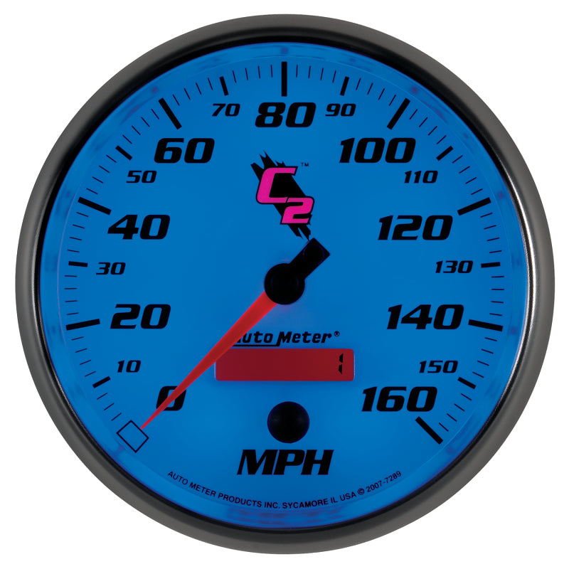 Autometer C2 5 inch 160MPH In-Dash Electronic Programmable Speedometer 7289