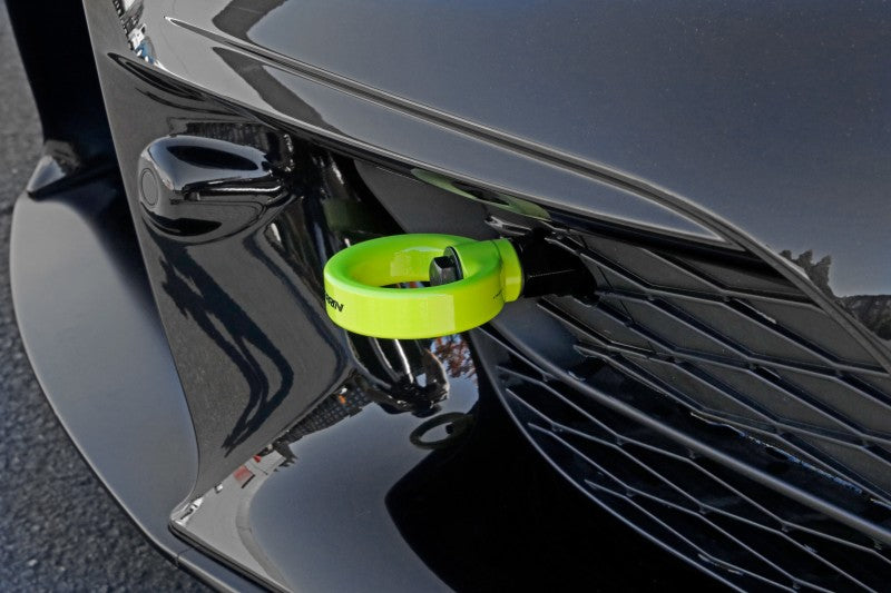 Perrin 2020 Toyota Supra Tow Hook Kit (Front) - Neon Yellow - eliteracefab.com