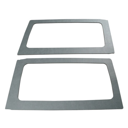 DEI 11-18 Jeep Wrangler JK 2-Door Boom Mat Rear Side Window Trim - 2 Piece - Gray Leather Look DEI