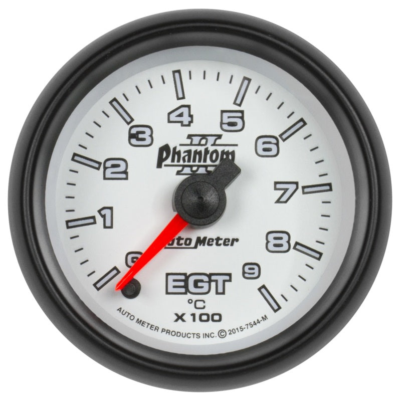 Autometer Phantom II Gauge Pyrometer (Egt) 2 1/16in 900c Digital Stepper Motor Phantom II 7544-M