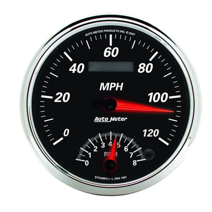 Autometer Designer Black II 5in 120 MPH & 8k RPM In-Dash Tach/Speedo 1291