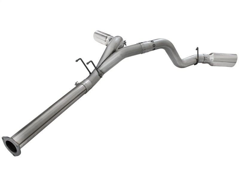 aFe LARGE BORE HD 4in 409-SS DPF-Back Exhaust w/Polished Tip 11-14 Ford Diesel Trucks V8-6.7L (td) aFe