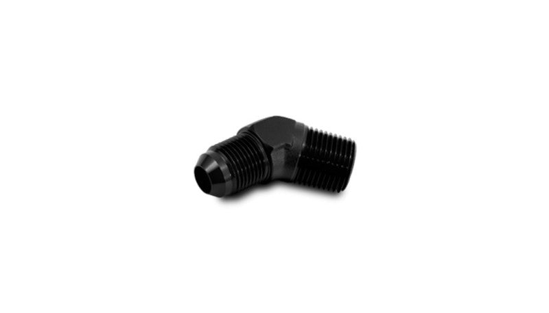 Vibrant Performance 45 Degree Adapter Fitting, -4AN x 3/8in NPT, AN/NPT/ORB Performance Fluid Plumbing, for Performance Automotive Builds - Part 10174