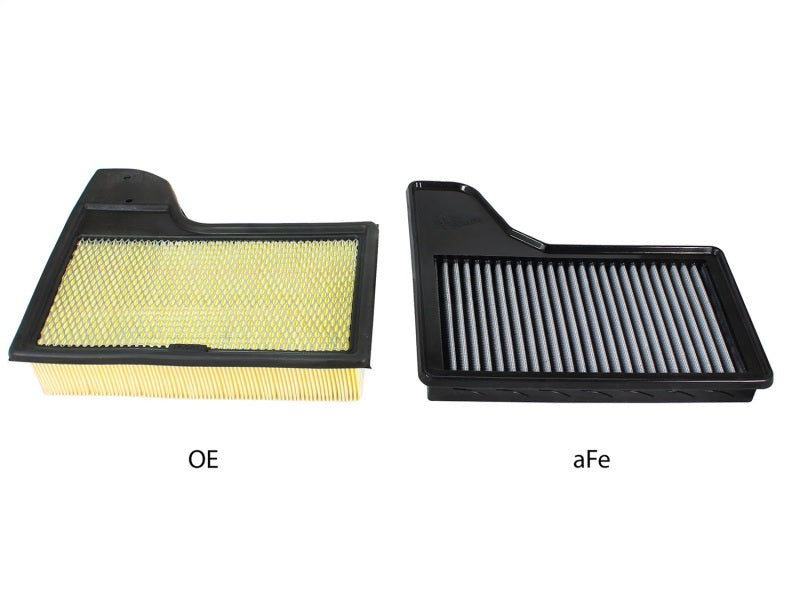 aFe MagnumFLOW OEM Replacement Air Filter PRO Dry S 2015 Ford Mustang L4 / V6 / V8 - eliteracefab.com