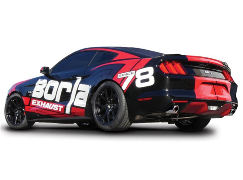 Borla Atak S Cat-Back 15-17 Ford Mustang GT 5.0L V8 MT/AT 2.5in pipe 4in tip - eliteracefab.com